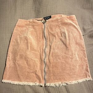 Cotton Candy LA Pink Corduroy Mini Skirt